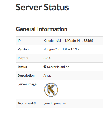 Web - Bootstrap Server Website | SpigotMC - High Performance Minecraft ...
